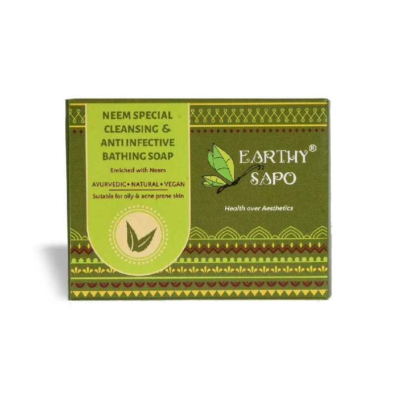 Earthy Sapo Neem Special Cleansing & anti-infective Bathing Soap Earthy Sapo Neem Special Cleansing & anti-infective Bathing Soap-Pack Size-100 g
