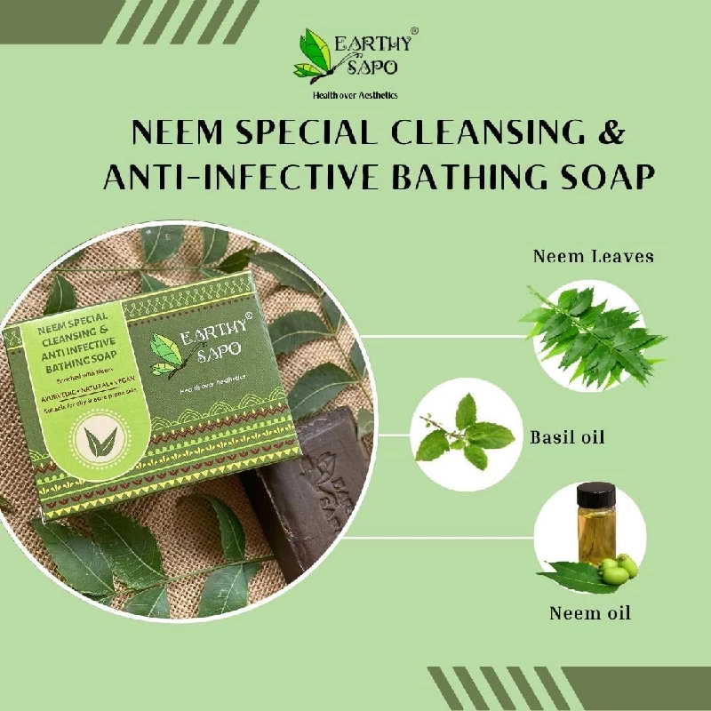 Earthy Sapo Neem Special Cleansing & anti-infective Bathing Soap - Image 3