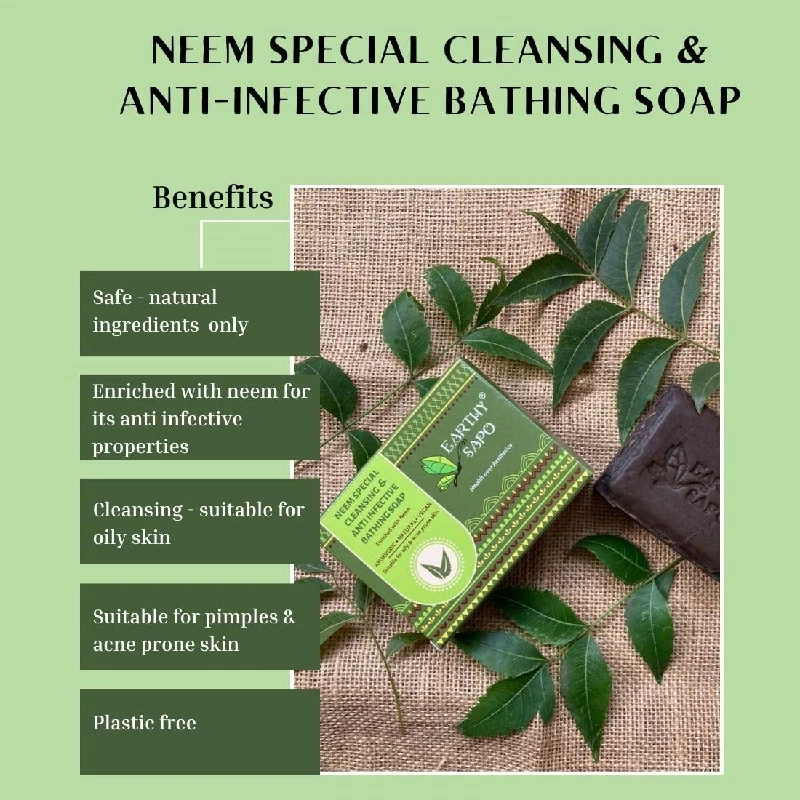 Earthy Sapo Neem Special Cleansing & anti-infective Bathing Soap - Image 4