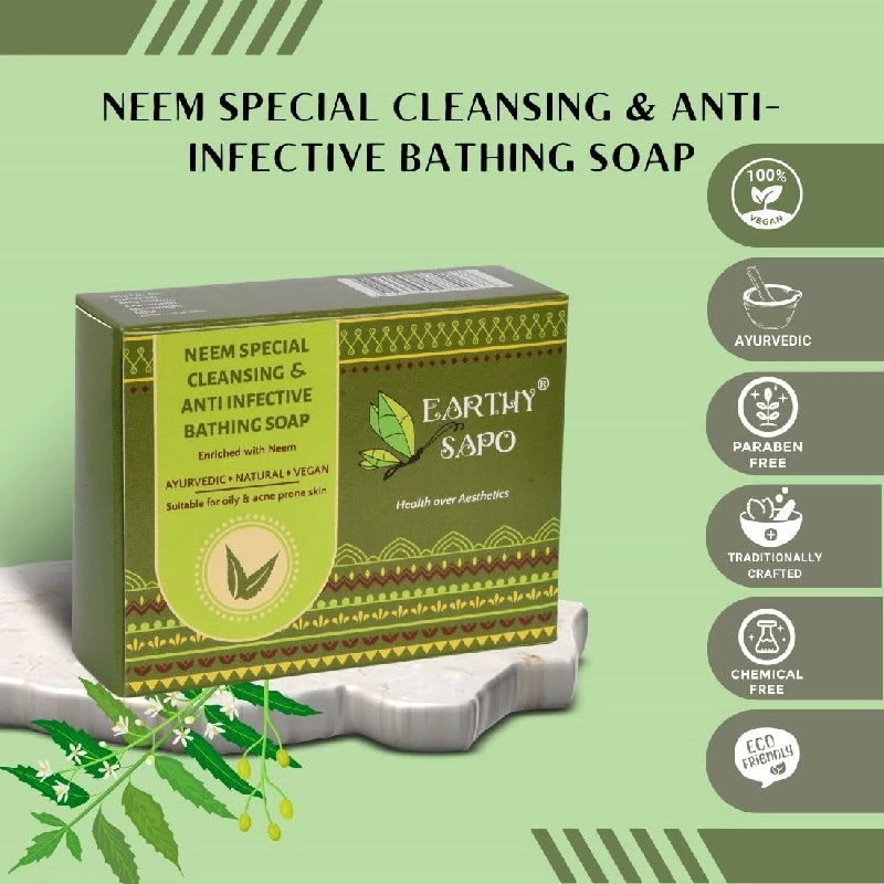 Earthy Sapo Neem Special Cleansing & anti-infective Bathing Soap - Image 5