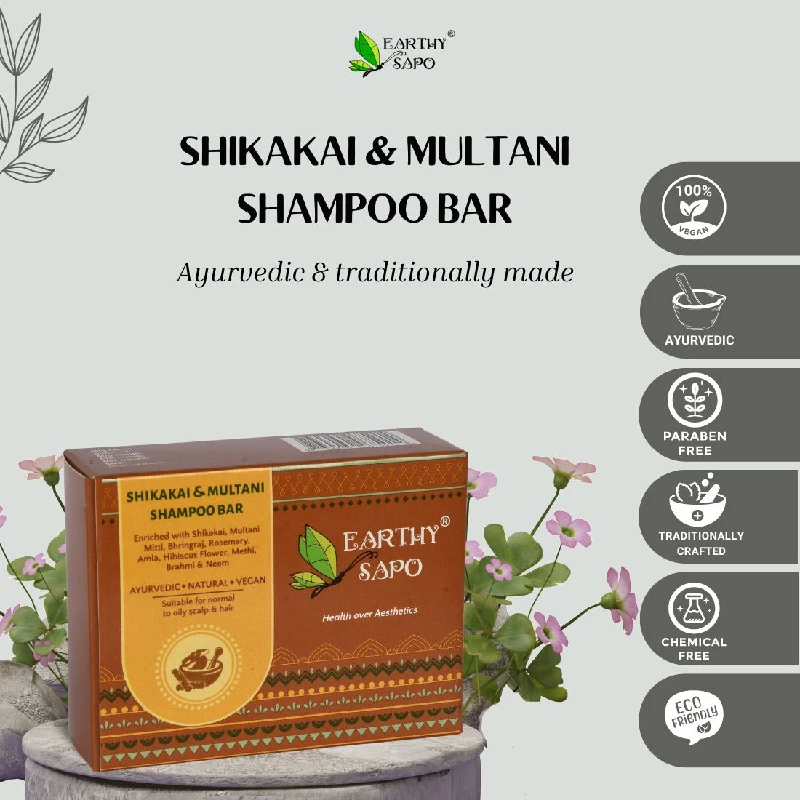Earthy Sapo Shikakai & Multani Shampoo Bar - Image 6