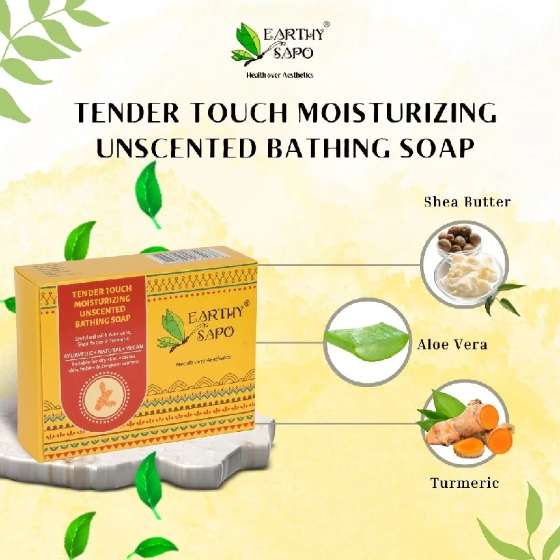 Earthy Sapo Tender Touch Moisturizing Unscented Bathing Soap - Image 4