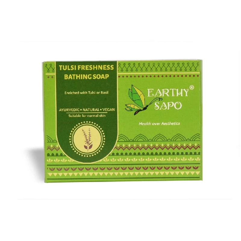 Earthy Sapo Tulsi Freshness Bathing Soap Earthy Sapo Tulsi Freshness Bathing Soap-Pack Size-100 g