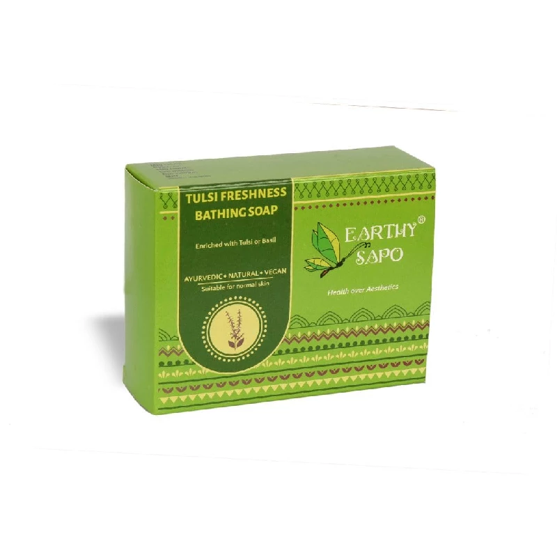 Earthy Sapo Tulsi Freshness Bathing Soap - Image 2