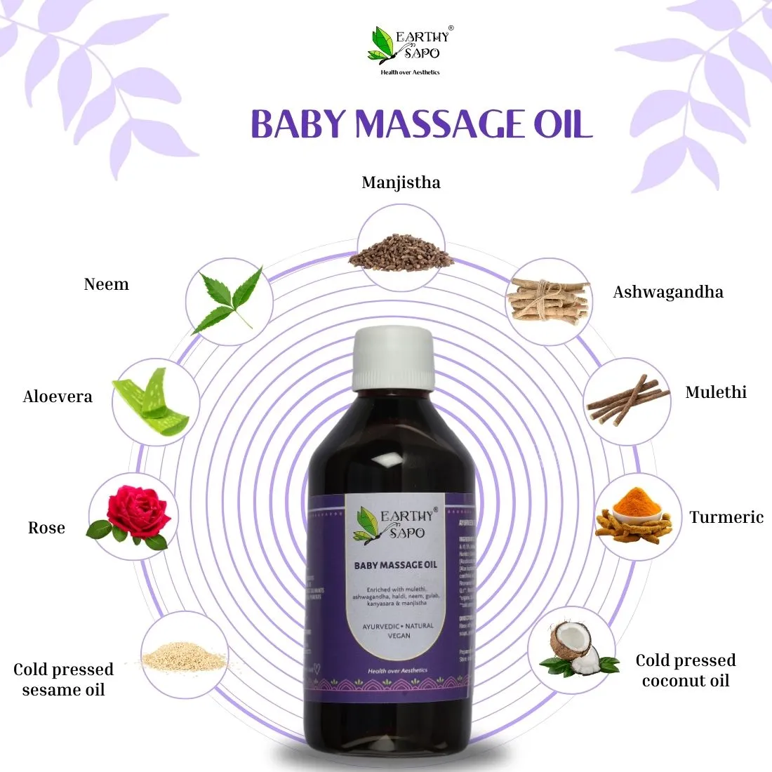 Earthy Sapo Baby Massage Oil - Image 4