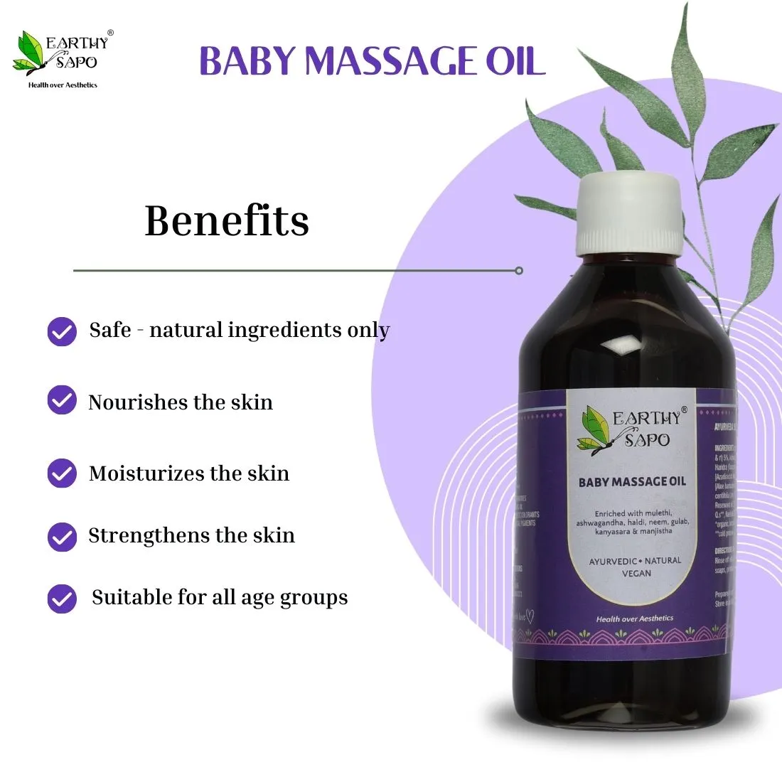 Earthy Sapo Baby Massage Oil - Image 5