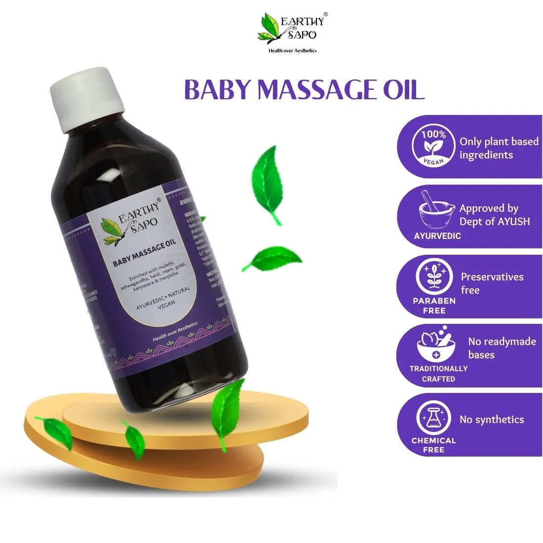 Earthy Sapo Baby Massage Oil - Image 6