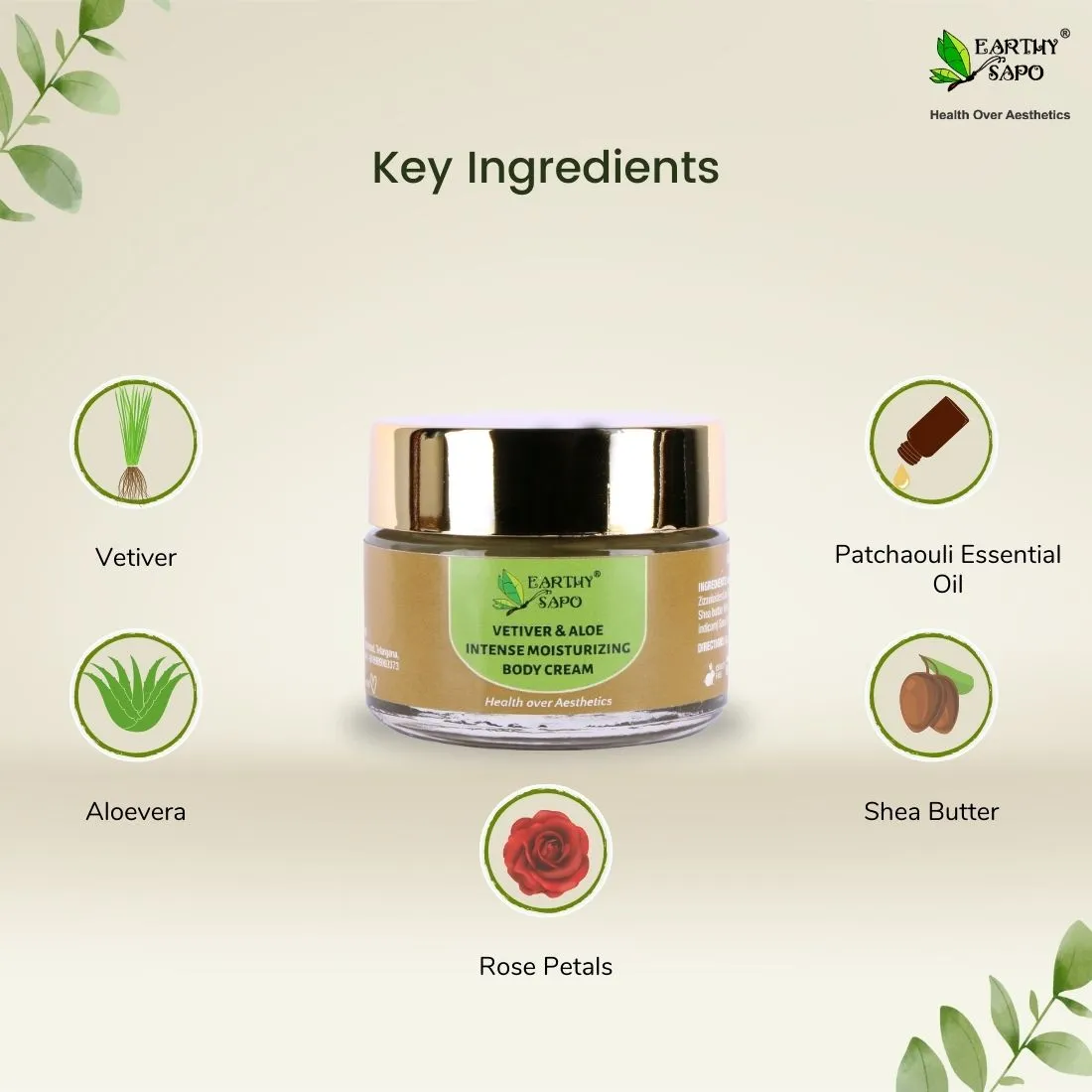 Earthy Sapo Vetiver & Aloe Instense Moisturizing Body Cream - Image 4