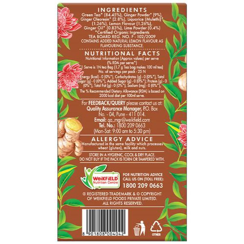 Eco Valley  Organic Green Tea - Ginger - Image 2