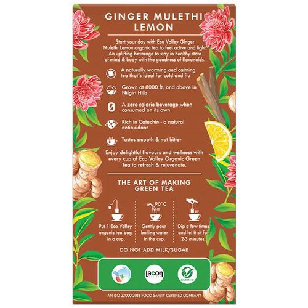 Eco Valley  Organic Green Tea - Ginger - Image 6