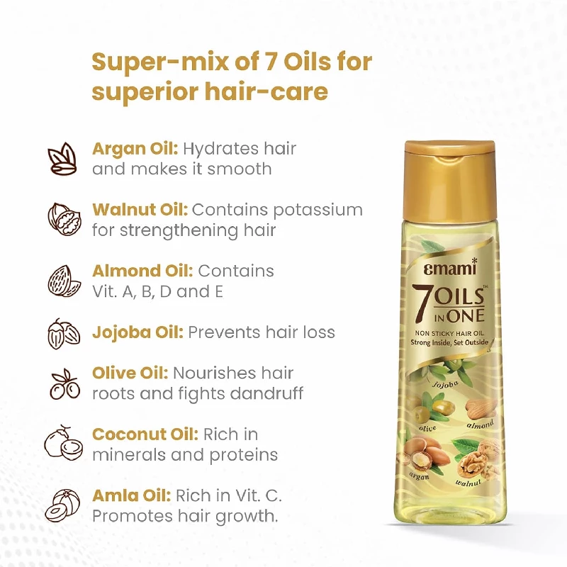 Emami 7 Oils In One Non Sticky & Non Greasy Hair Oil - Image 4