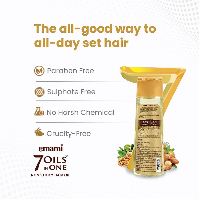 Emami 7 Oils In One Non Sticky & Non Greasy Hair Oil - Image 6