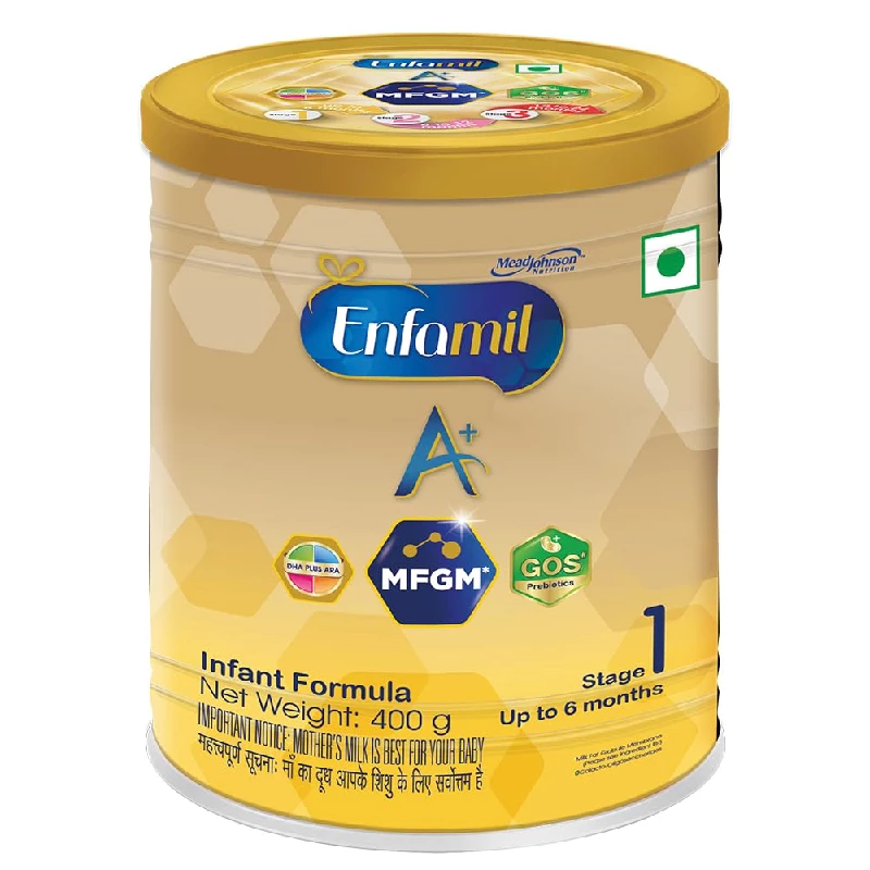 Enfamil A+ Stage 1 Infant Formula Baby Food Powder-Up To 6 Months Enfamil A+ Stage 1 Infant Formula Baby Food Powder-Up To 6 Months-Pack Size-400 g
