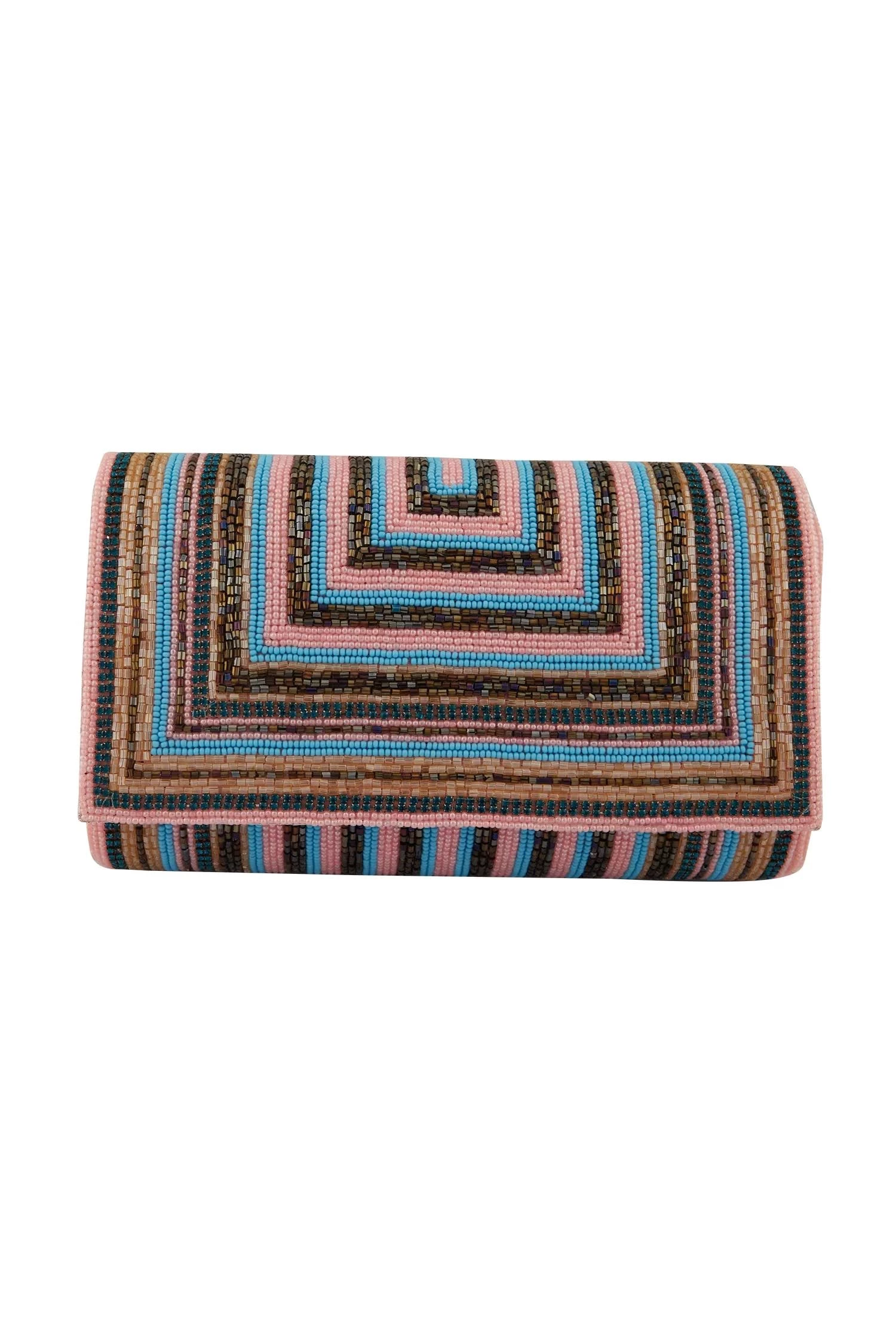 Era Collection Beads & Stonework Clutches Era Collection Beads & Stonework Clutches-Color-Pink Multi
