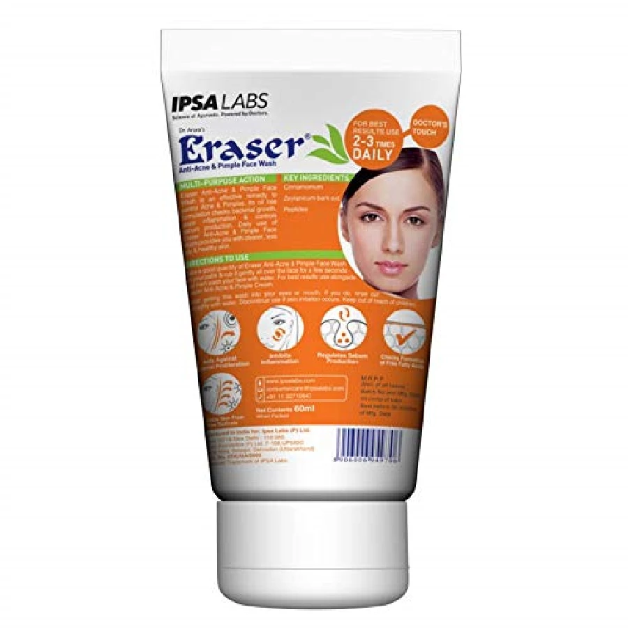Eraser Anti Acne & Pimple Ayurvedic Face Wash (Pack of 2) - Image 2