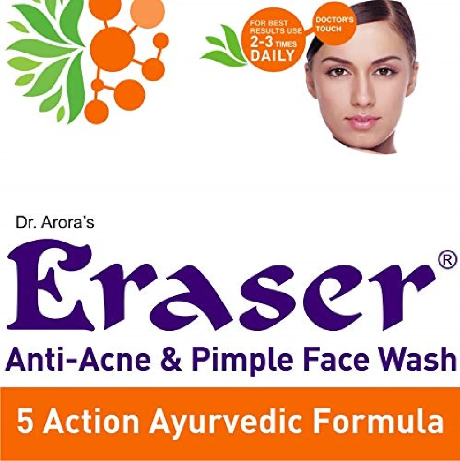 Eraser Anti Acne & Pimple Ayurvedic Face Wash (Pack of 2) - Image 3