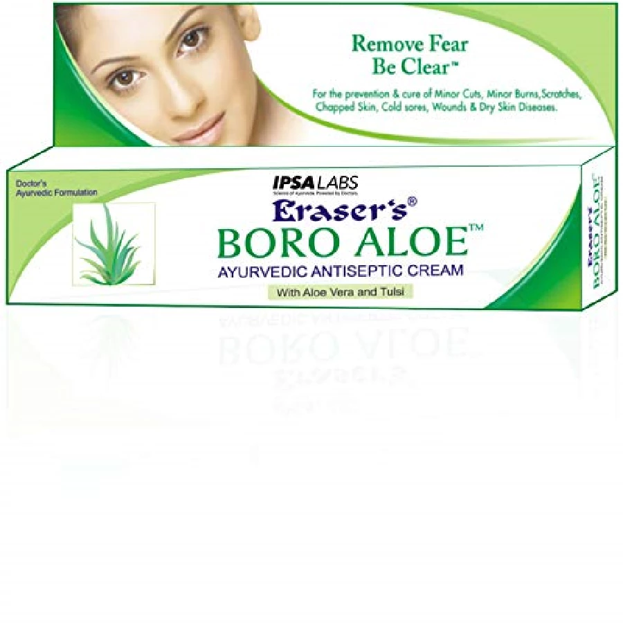 Eraser Boro Aloe Ayurvedic Antiseptic Cream Antiseptic Cream (Pack of 4) Eraser Boro Aloe Ayurvedic Antiseptic Cream Antiseptic Cream (Pack of 4)-Pack Size-15 g