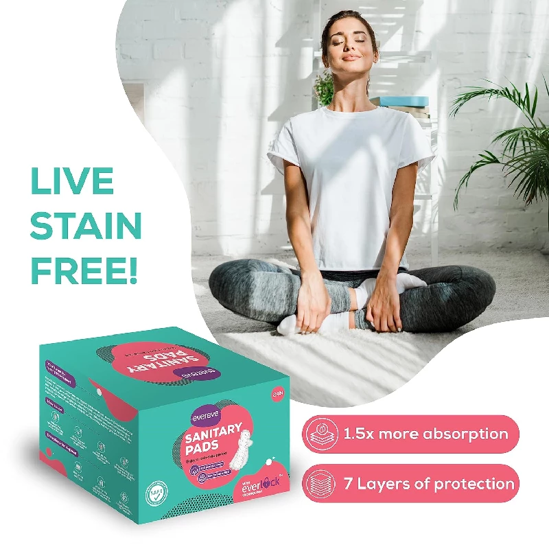 Evereve Ultra Thin Rash Free Cotton Sanitary Pads - Image 3