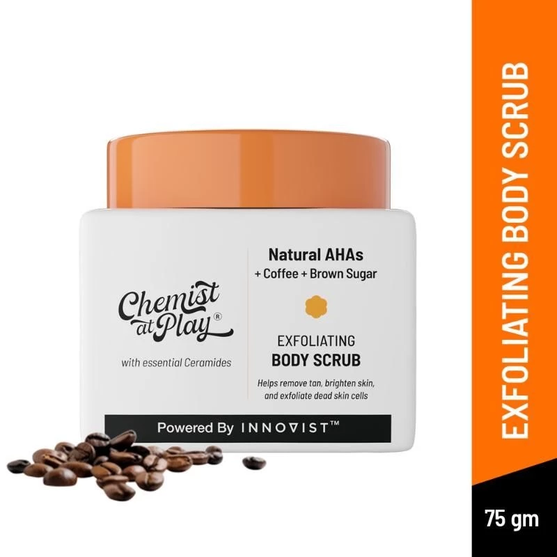 Chemist at Play Exfoliating Body Scrub For Removing Tan & Dead Skin Cells Coffee Body Scrubs Chemist at Play Exfoliating Body Scrub For Removing Tan & Dead Skin Cells Coffee Body Scrubs-Pack Size-75 g
