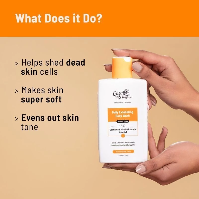 Chemist at Play Exfoliating Body Wash Lactic Acid Salicylic Acid Shower Gel - Image 2