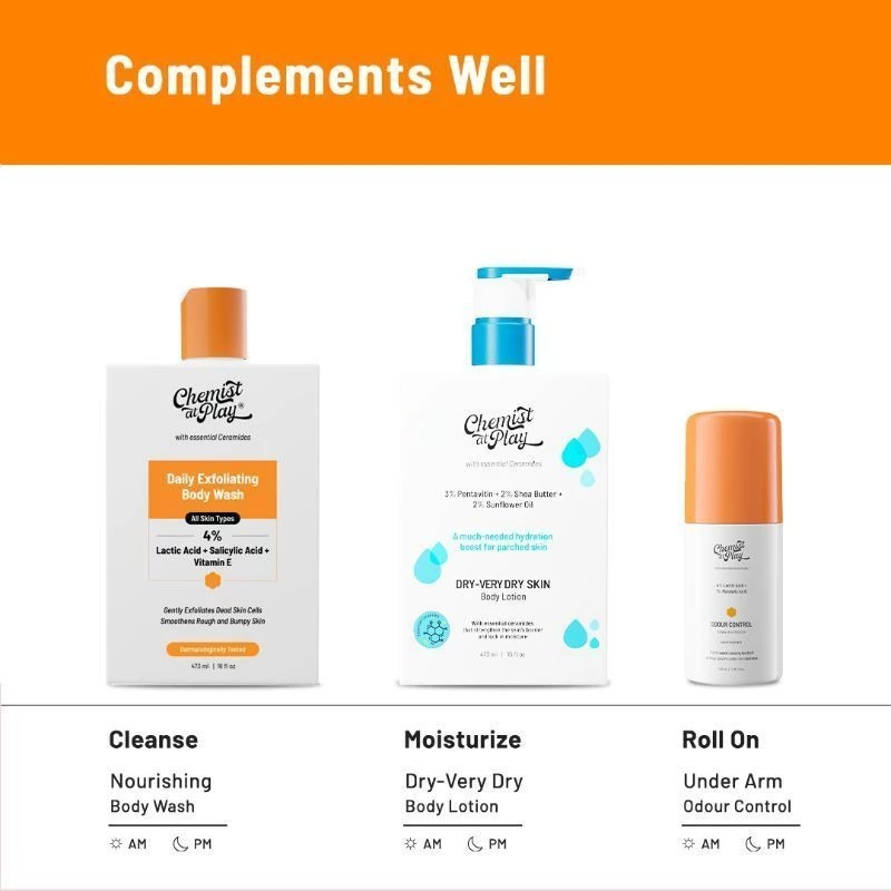 Chemist at Play Exfoliating Body Wash Lactic Acid Salicylic Acid Shower Gel - Image 6