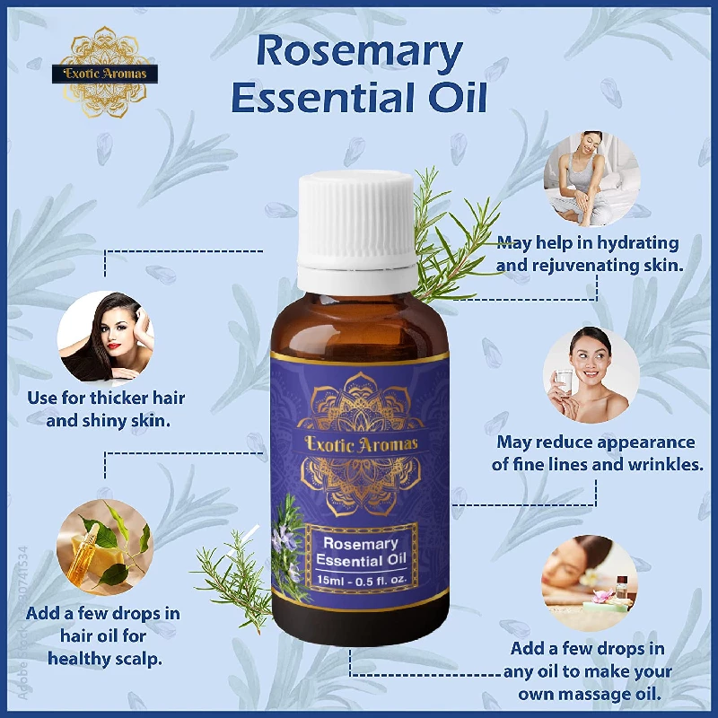 Exotic Aromas Rosemary Oil for Hair Growth (Pack of 2) - Image 3
