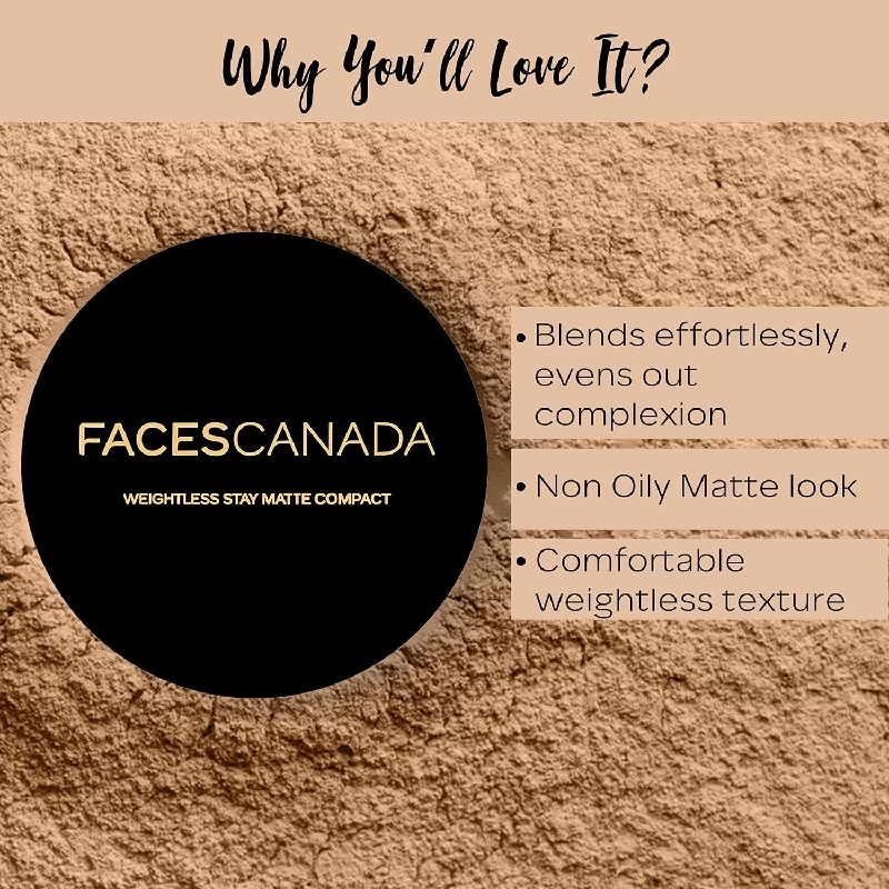 FACES CANADA Weightless Stay Matte Finish Compact Powder - Ivory - Image 3