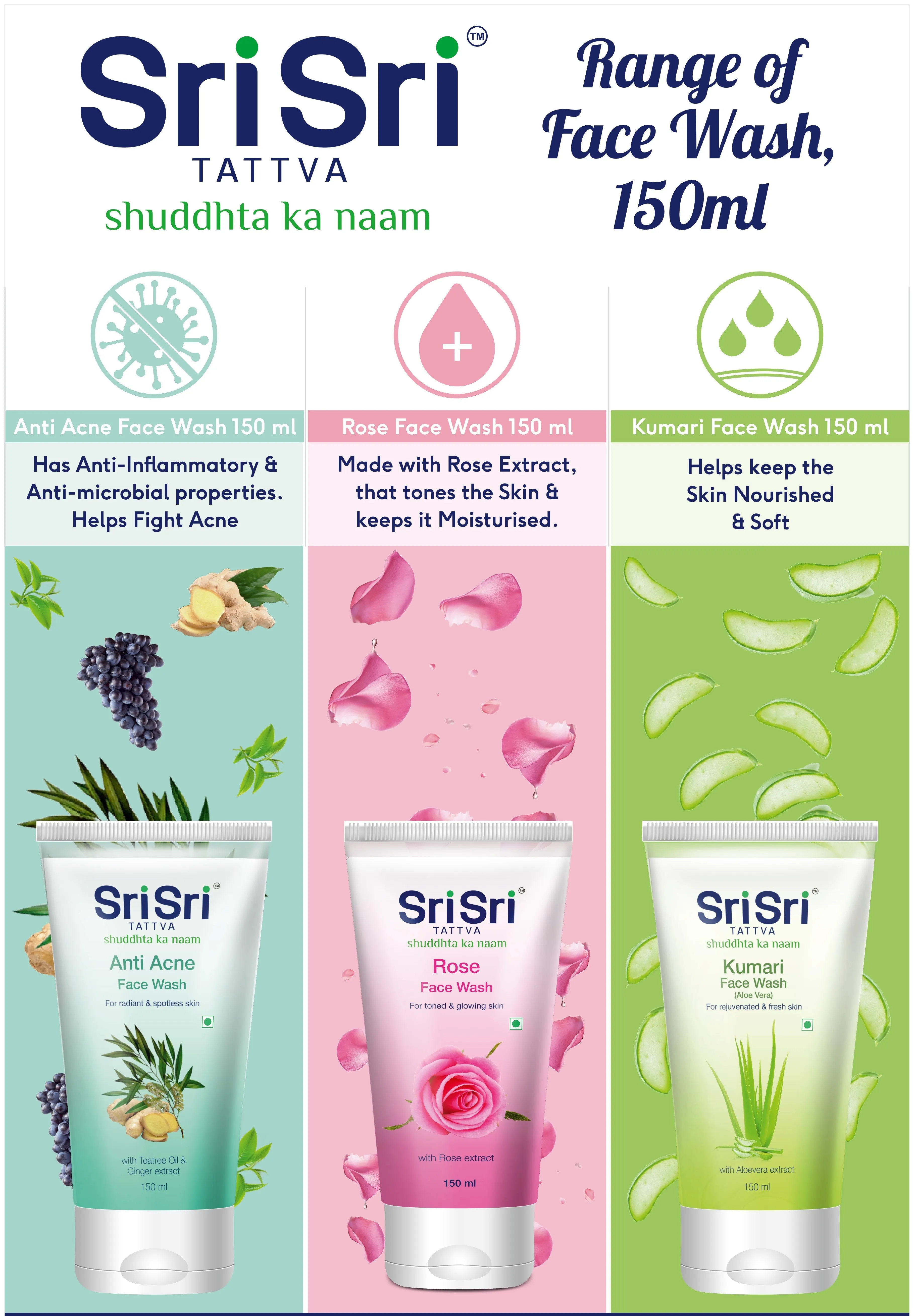 Sri Sri Tattva Face Wash Trio - Image 6