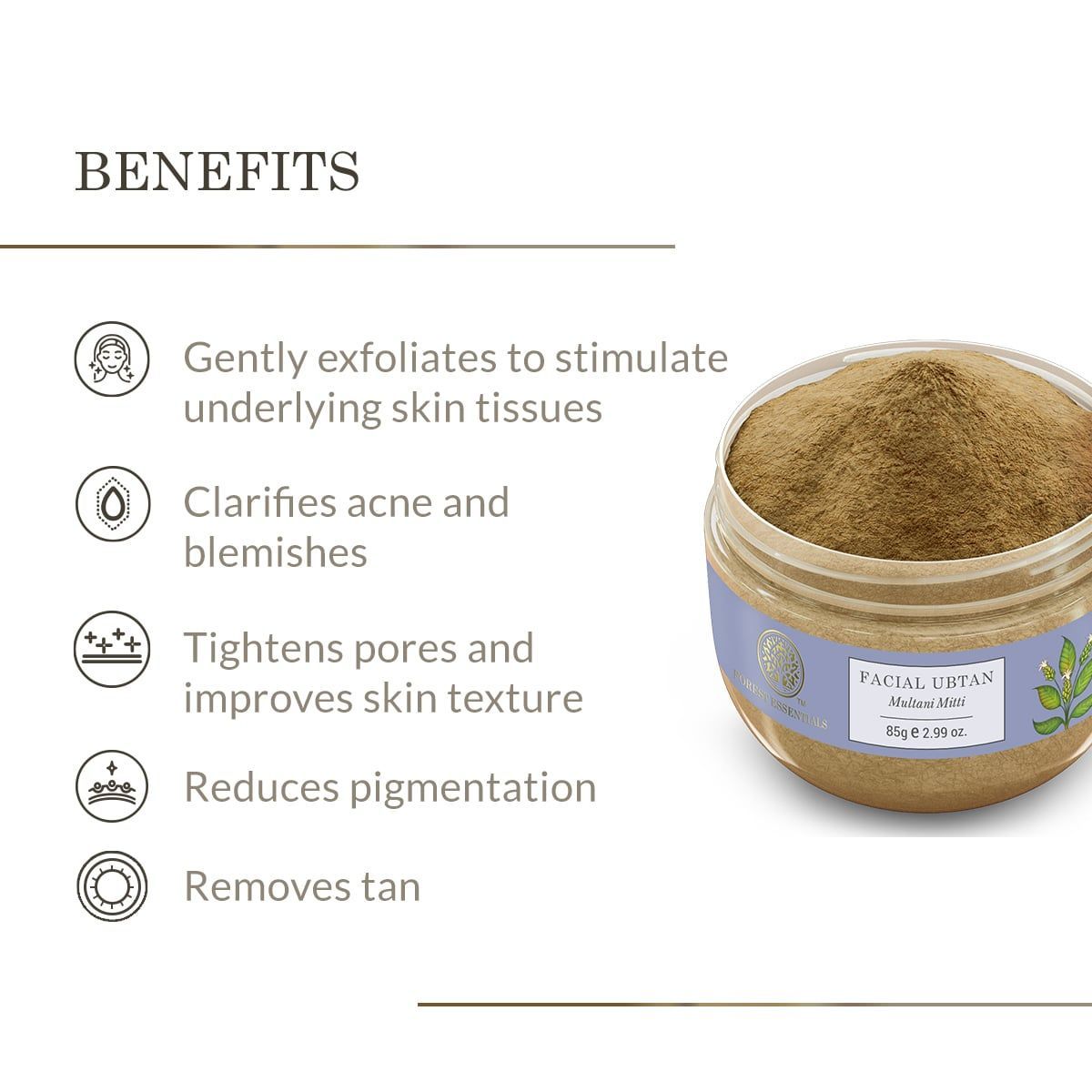 Forest Essentials Facial Ubtan Multani Mitti - Image 4