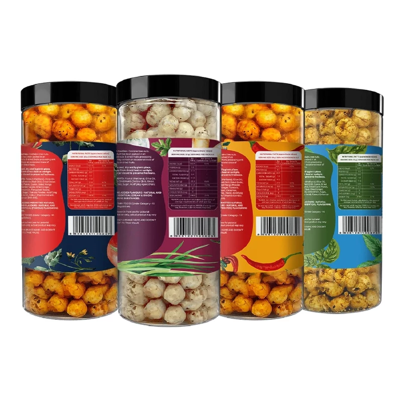 Farmley Roasted Makhana Combo of Minty Pudina, Peri Peri, Tangy Tomato and Cream & Onion (Pack of 4) - Image 2