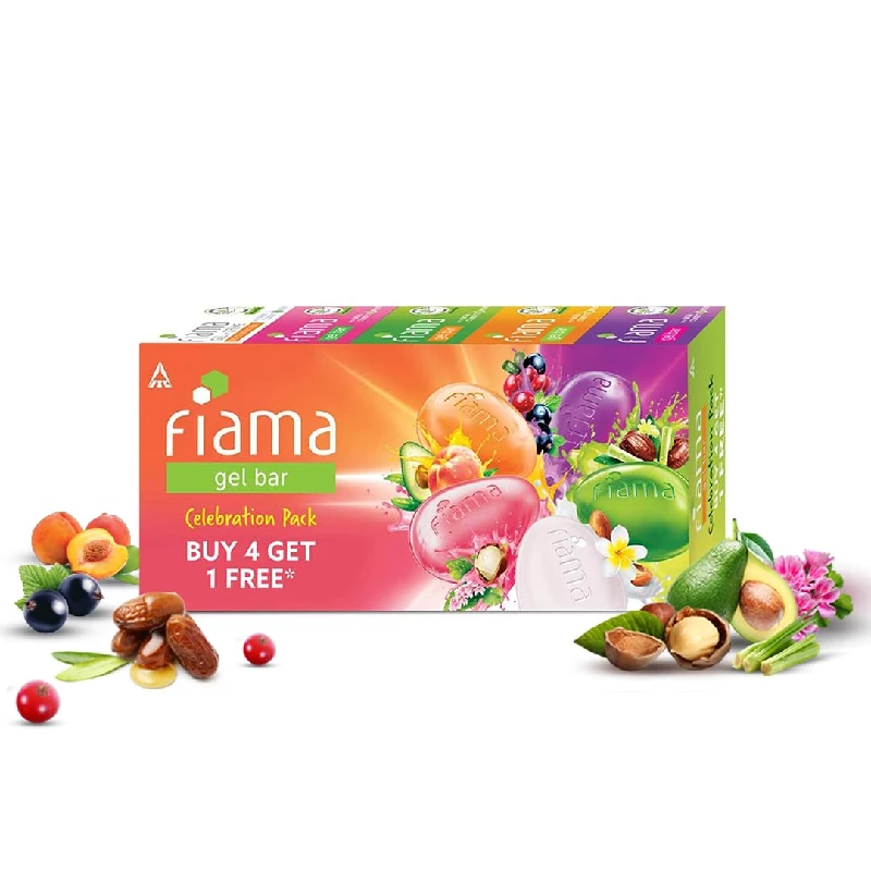 Fiama Gel Bar Celebration Pack With 5 unique Gel Bars & Skin Conditioners For Moisturized Skin Fiama Gel Bar Celebration Pack With 5 unique Gel Bars & Skin Conditioners For Moisturized Skin-Pack Size-625 g