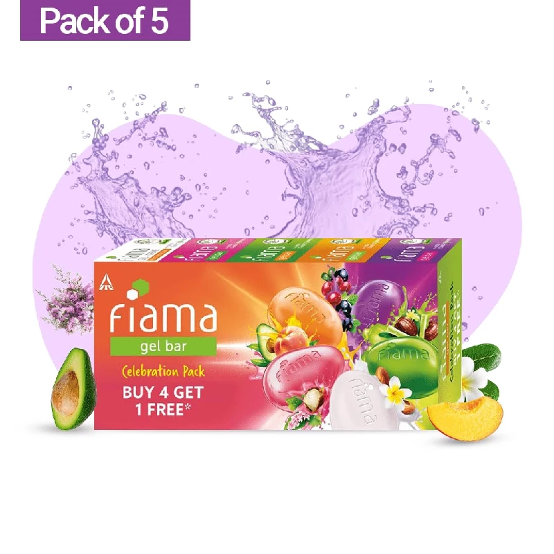 Fiama Gel Bar Celebration Pack With 5 unique Gel Bars & Skin Conditioners For Moisturized Skin - Image 6