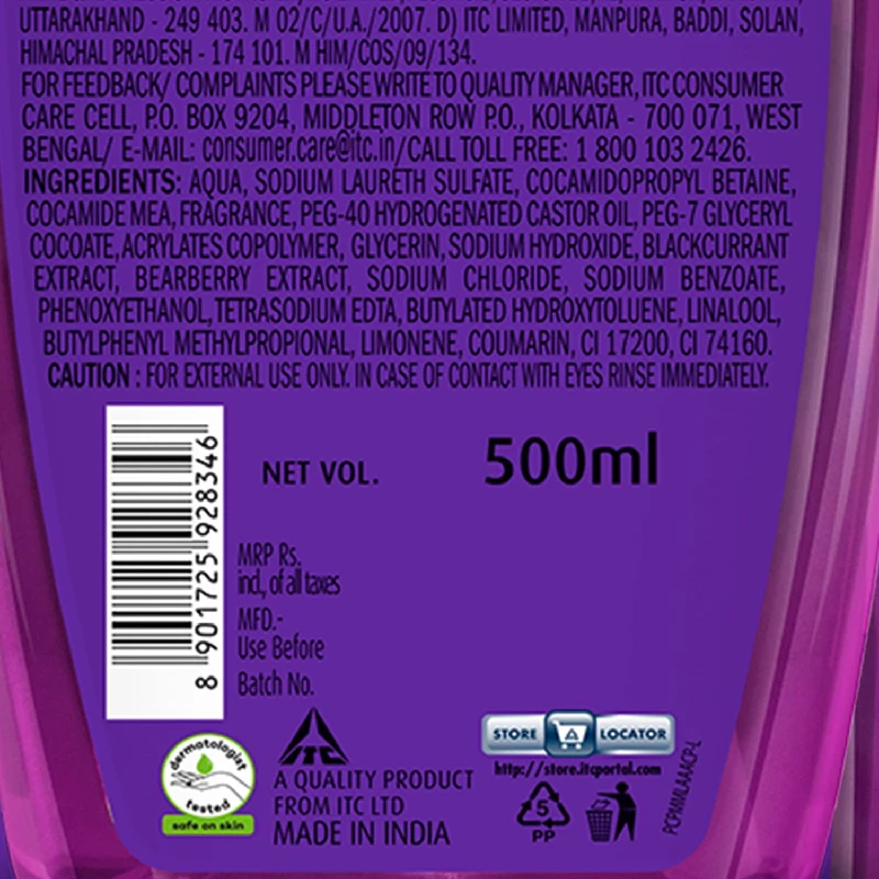 Fiama Shower Gel Blackcurrant & Bearberry Body Wash With Skin Conditioners For Radiant Glow - Image 4