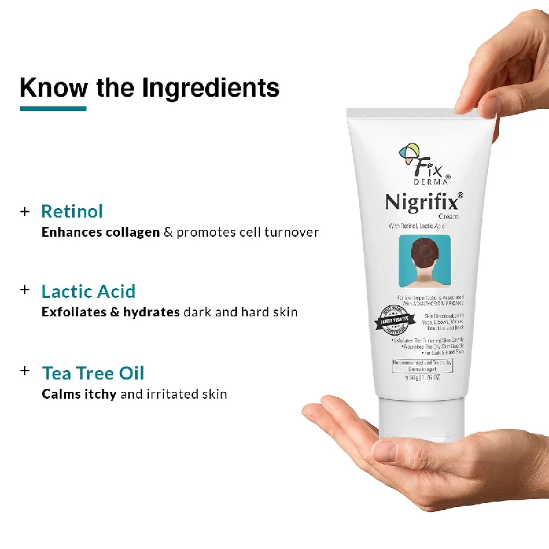 Fixderma Nigrifix Cream for Acanthosis Nigricans with Lactic Acid - Image 2