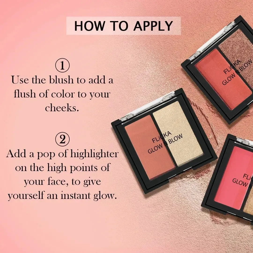 Flicka Glow N Blow - Blusher & Highlighter - Image 5