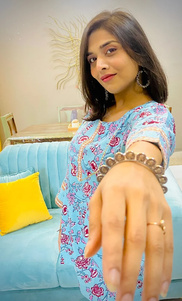 Flowy Flower Baby Blue Top - Image 5