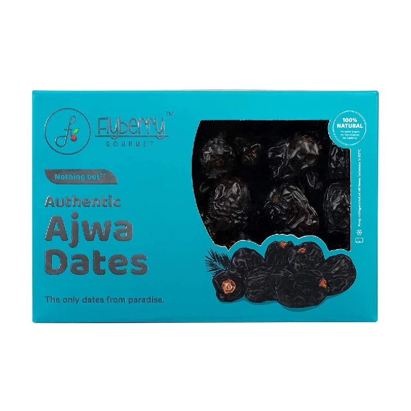Flyberry Gourmet Ajwa Dates (Khajoor or Khajur) Flyberry Gourmet Ajwa Dates (Khajoor or Khajur)-Pack Size-800 g