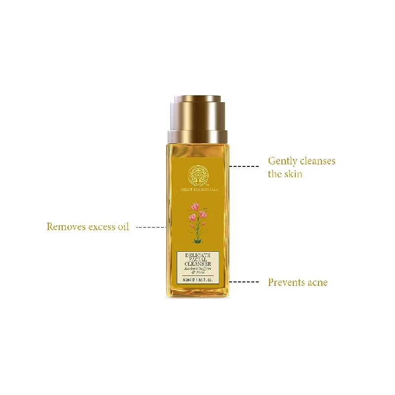 Forest Essentials Delicate Facial Cleanser Kashmiri Saffron & Neem - Image 4