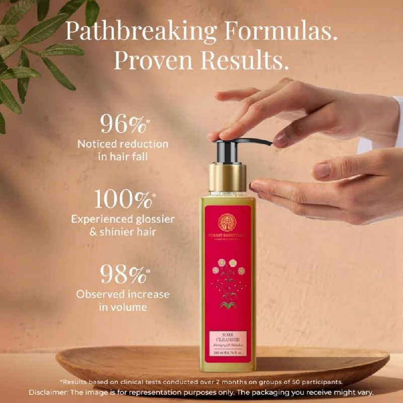 Forest Essentials Hair Cleanser Bhringraj & Shikakai Shampoo for Hair Fall & Dandruff - Image 7