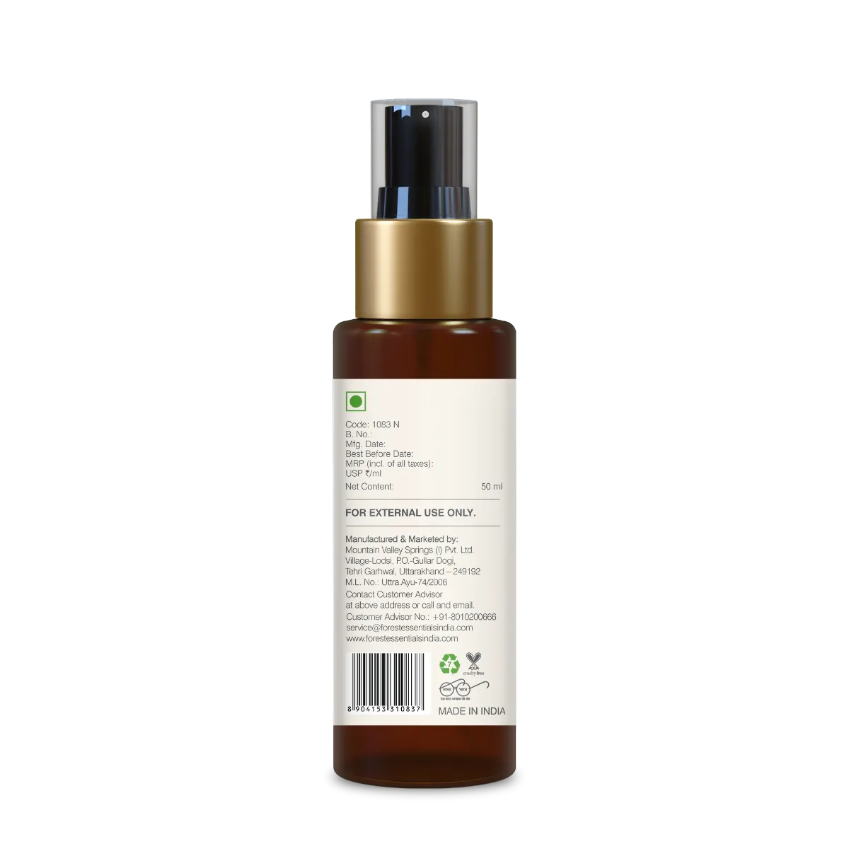 Forest Essentials Body Mist Rose & Cardamom | Hydrating Ayurvedic Body Spray | Natural Skin Toning & Refreshing Fragrance-2