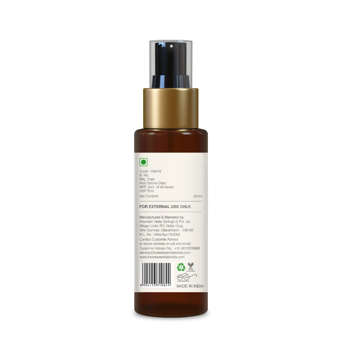 Forest Essentials Body Mist Sandalwood & Vetiver | Hydrating Body Spray | Ayurvedic Cooling Mist-4