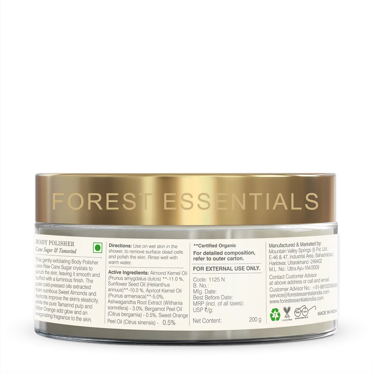 Forest Essentials Body Polisher Cane Sugar & Tamarind - Image 4