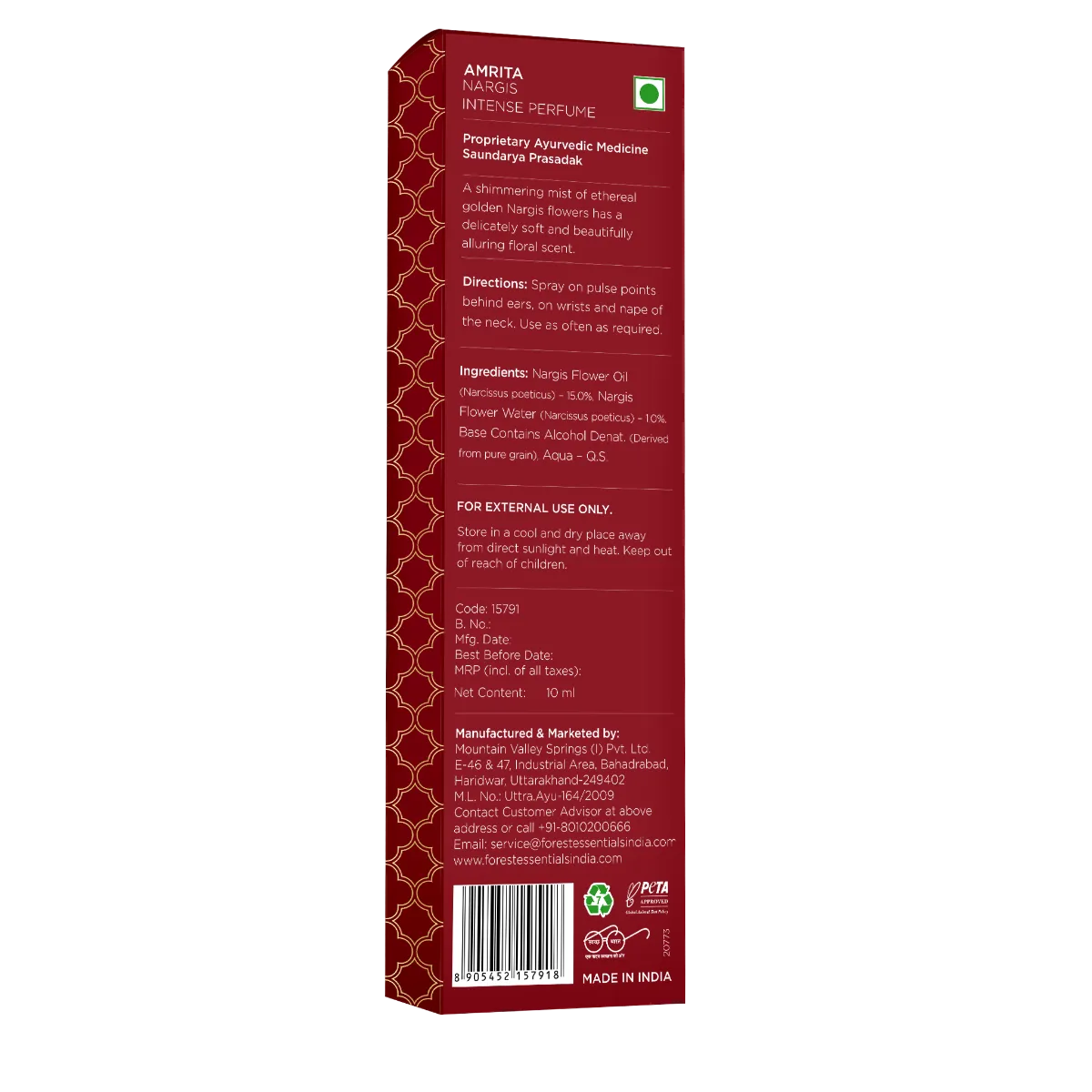 Forest Essentials Intense Perfume Amrita - Golden Nargis - Image 9