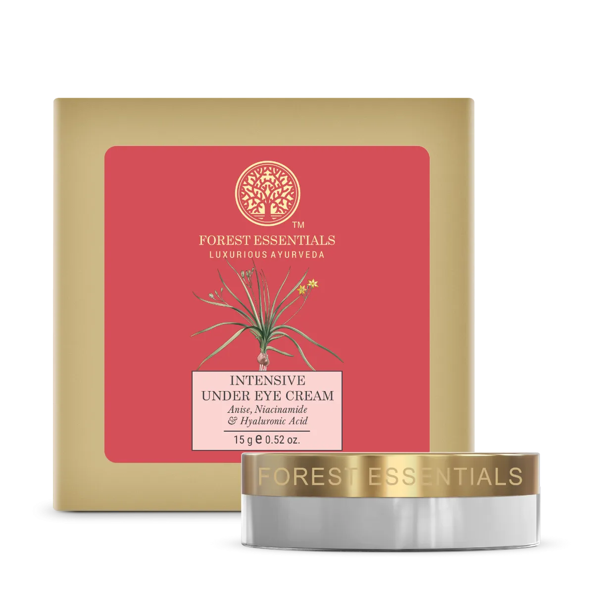 Forest Essentials Intensive Under Eye Cream Anise, Niacinamide & Hyaluronic Acid