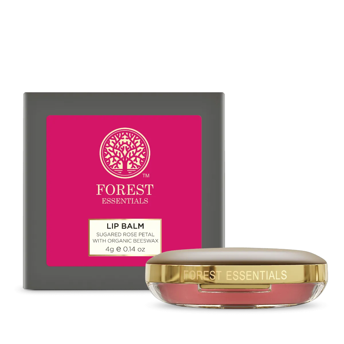 Forest Essentials Luscious Lip Balm Sugared Rose Petal Forest Essentials Luscious Lip Balm Sugared Rose Petal-Pack Size-4 g