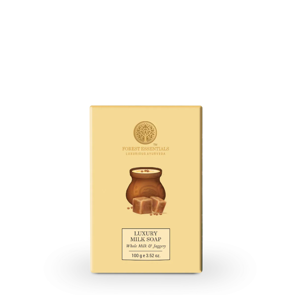 Forest Essentials Luxury Milk Soap  Whole Milk & Jaggery Forest Essentials Luxury Milk Soap  Whole Milk & Jaggery-Pack Size-100 g