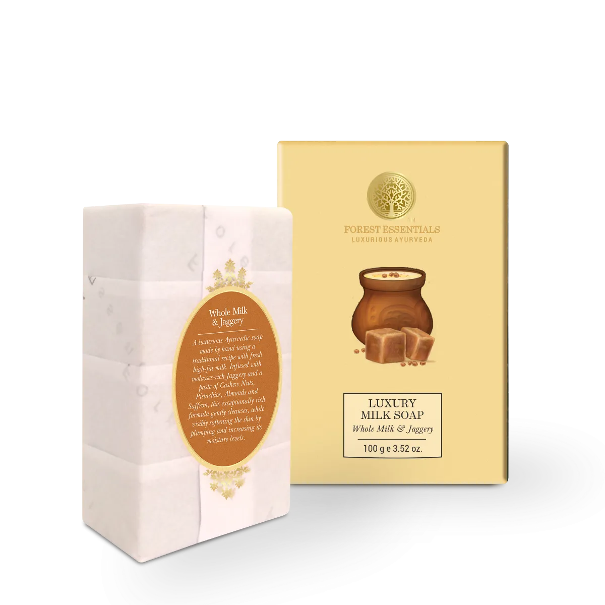 Forest Essentials Luxury Milk Soap  Whole Milk & Jaggery - Image 3