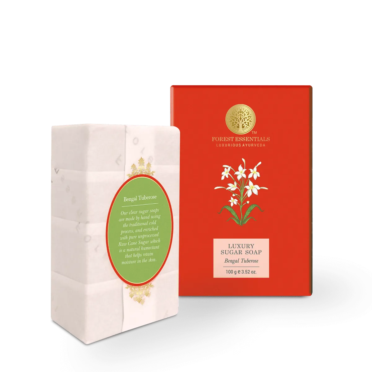 Forest Essentials Luxury Sugar Soap Bengal Tuberose - Image 2