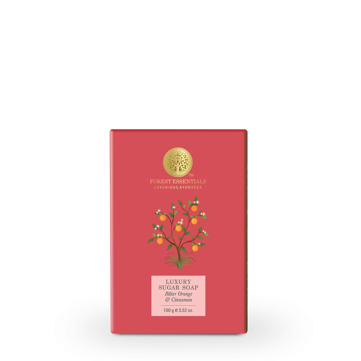 Forest Essentials Luxury Sugar Soap Bitter Orange & Cinnamon Forest Essentials Luxury Sugar Soap Bitter Orange & Cinnamon-Pack Size-100 g