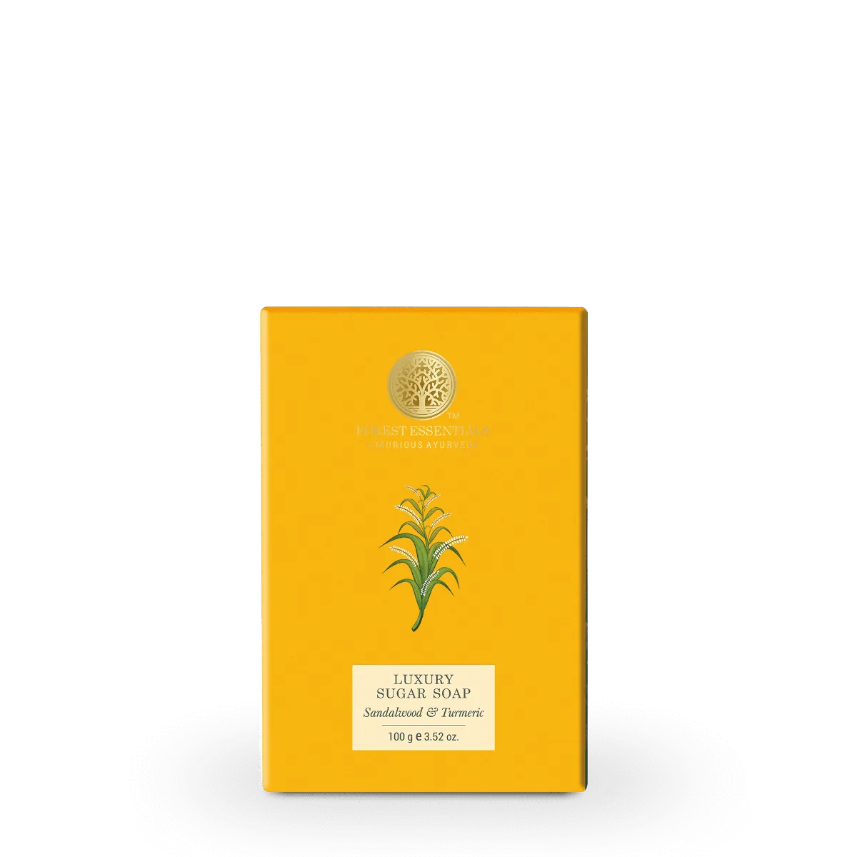 Forest Essentials Luxury Sugar Soap Sandalwood & Turmeric Forest Essentials Luxury Sugar Soap Sandalwood & Turmeric-Pack Size-100 g